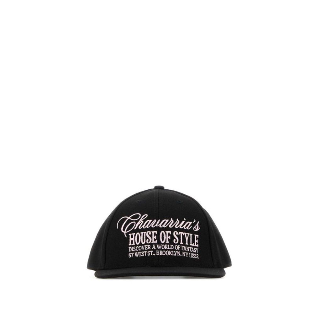 Willy Chavarria Men Black Canvas Baseball Cap